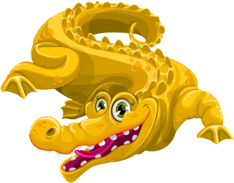 Crocodile Vector Png Transparent Image - Illustration (500x397), Png Download