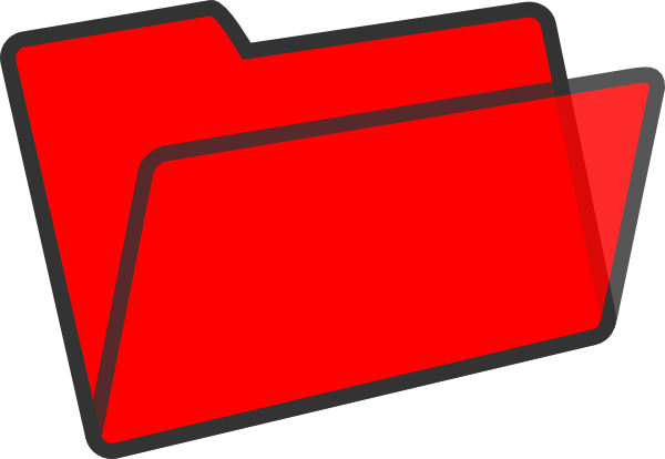 Red At Clker Com Vector Online Royalty - File Folder Clipart (600x414), Png Download