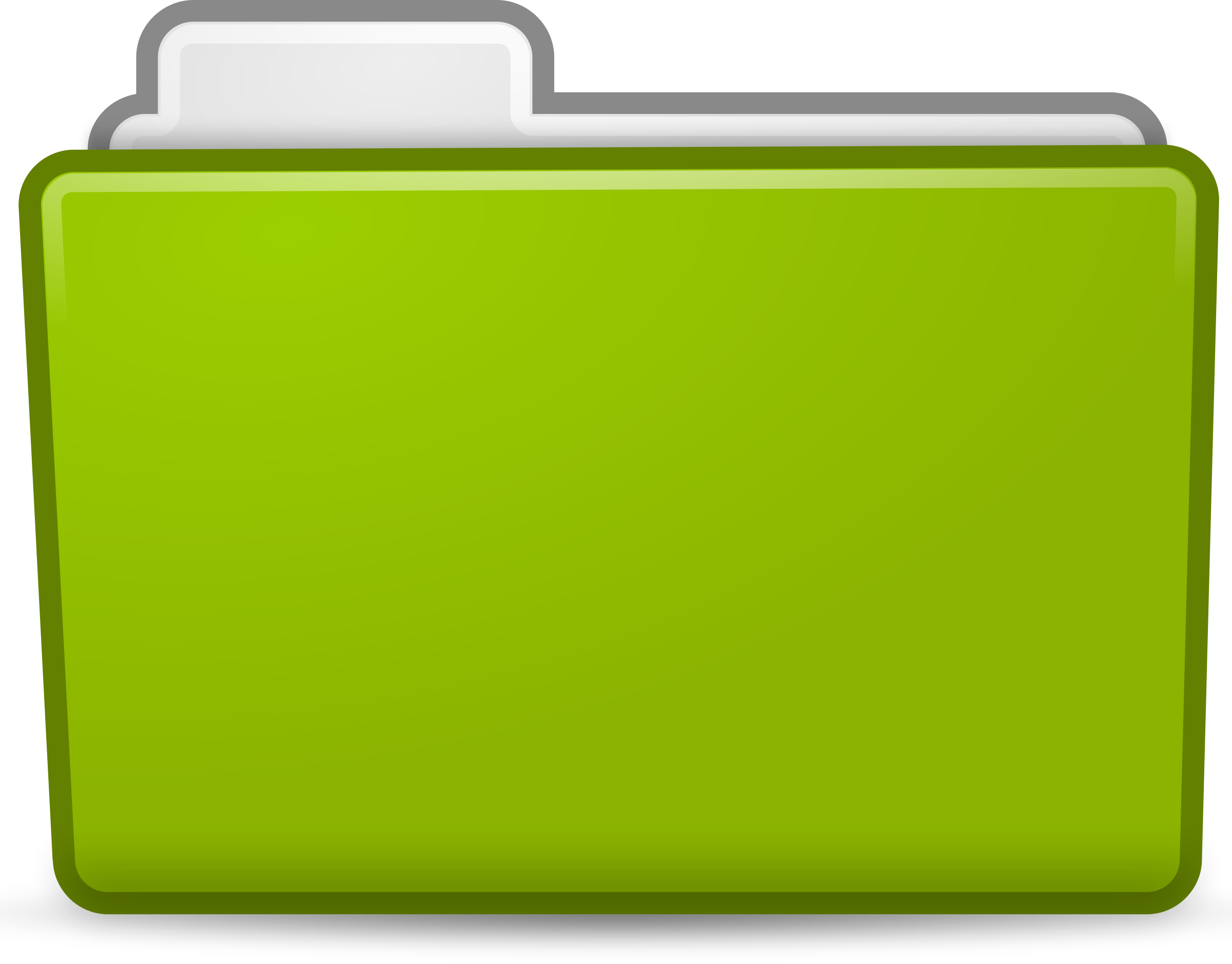 Green Folder Icon Png Clip Transparent Stock - Green Folder Icon Png (2400x1879), Png Download