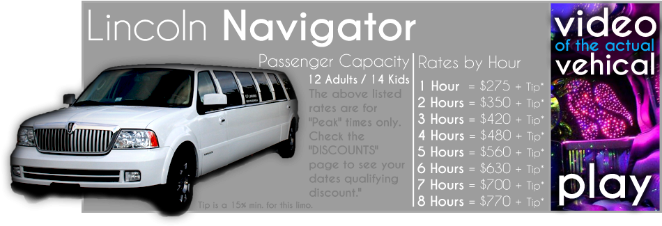 **1/2 Price Holiday Light Tour Promo - Lincoln Navigator Vegas Limousine Kc (959x333), Png Download