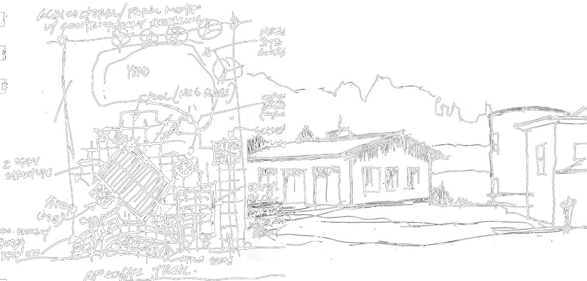 Traditional Farmhouse Design - Sketch (1200x575), Png Download