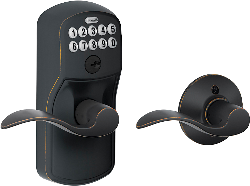 Com Locks Handlesets Schlage Electronic Locks Fe575 - Schlage Fe575 Ply 716 Acc Plymouth Keypad Entry With (1000x1000), Png Download