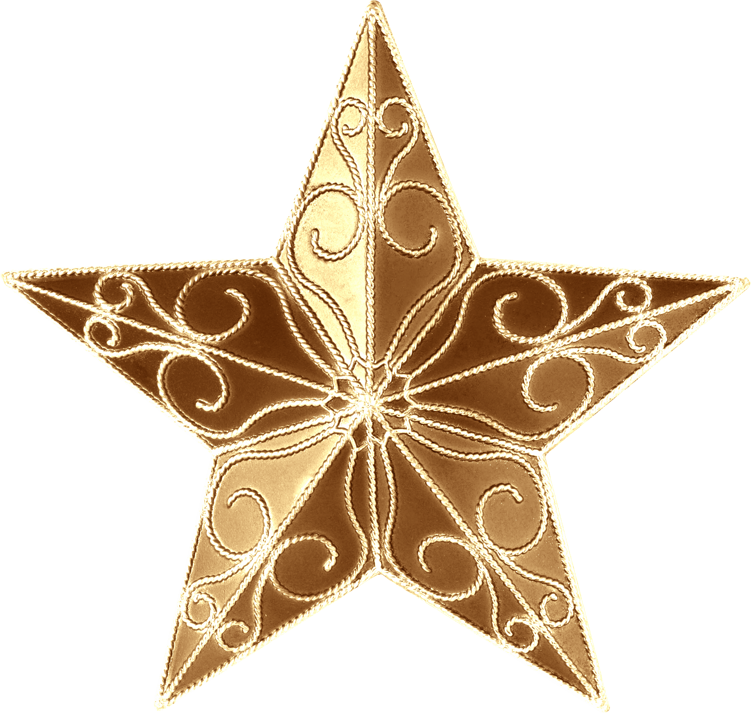 Christmas Tree Ornament Topper Of Bethlehem Treetopper - Christmas Tree Star Png (2982x2833), Png Download