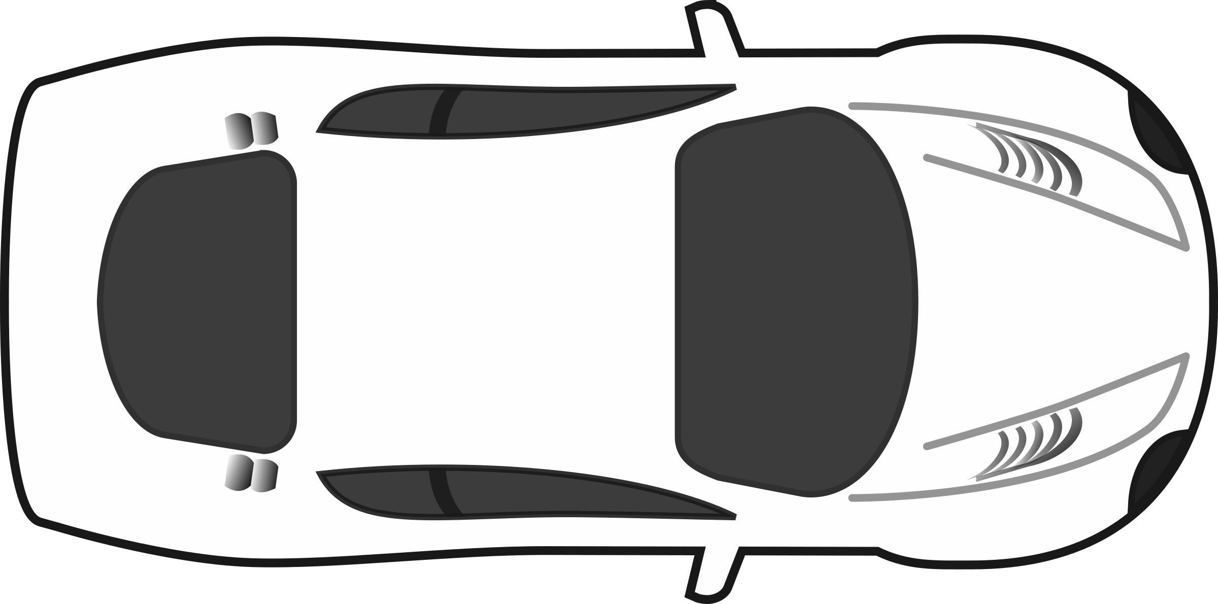 28 Collection Of Top View Of A Car Clipart - Car Clipart Top View (2400x1190), Png Download