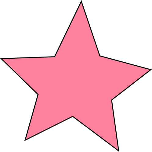 Stars Clipart On Transparent Background - Pink Star Clip Art (498x500), Png Download