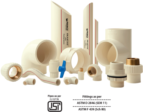 Prince Cpvc Pipes - Prince Cpvc Pipe (500x456), Png Download