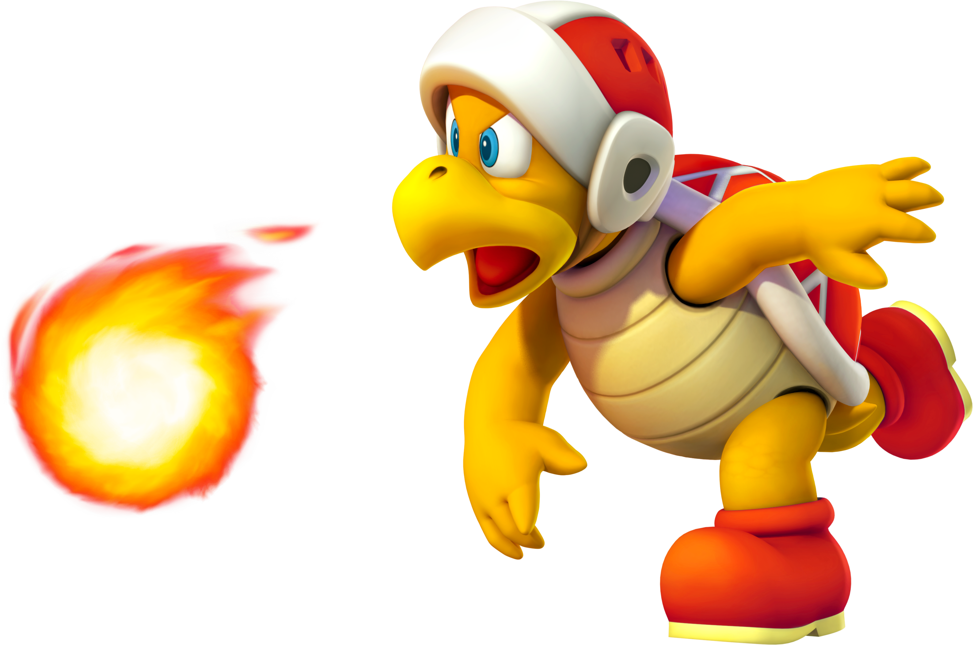 Mario Fireball Png - Mario Fire Bro (3175x2106), Png Download