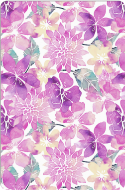 Pastel Watercolor Flower Pattern Doormat - Blue Green Watercolor Flower Pattern Iphone 6 Slim (500x500), Png Download