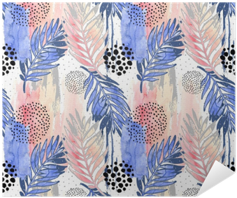 Abstract Tropical Leaves Filled With Watercolor Rough - Watercolor Painting (400x400), Png Download