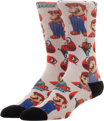 Super Mario Odyssey - Mariodyssey Low Moq Mens Socks (640x480), Png Download