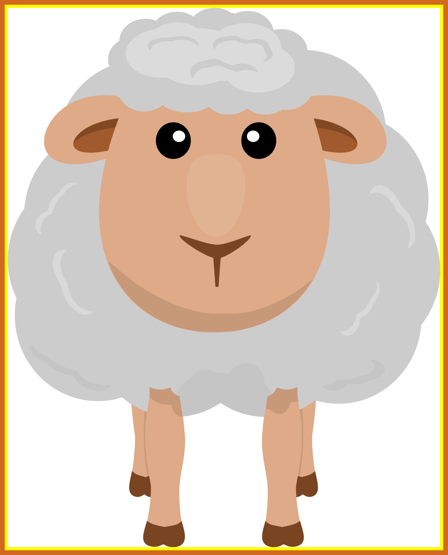 Clipart Bear Rug - Sheep Clipart (1440x1784), Png Download