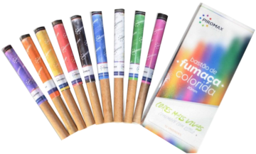 Bastão De Fumaça Colorida 20 Mm - Cha De Revelacao Com Fumaca (510x383), Png Download