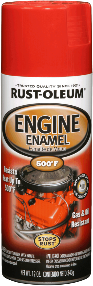 Rust Oleum 248948 Automotive 12 Ounce 500 Degree Engine - Rust-oleum 248941 Automotive Engine Enamel Spray Paint (350x1024), Png Download