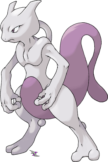 Mewtwo - Mewtwo Neck (354x529), Png Download