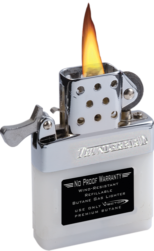 Vector Thunderbird® Pocket Lighters - Kgm Vector Butane Flip Top Standard Lighter Insert (308x500), Png Download