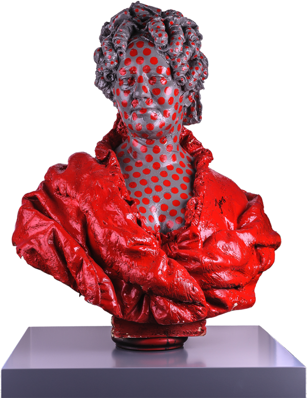 Red Antique Torso - Bust (600x777), Png Download