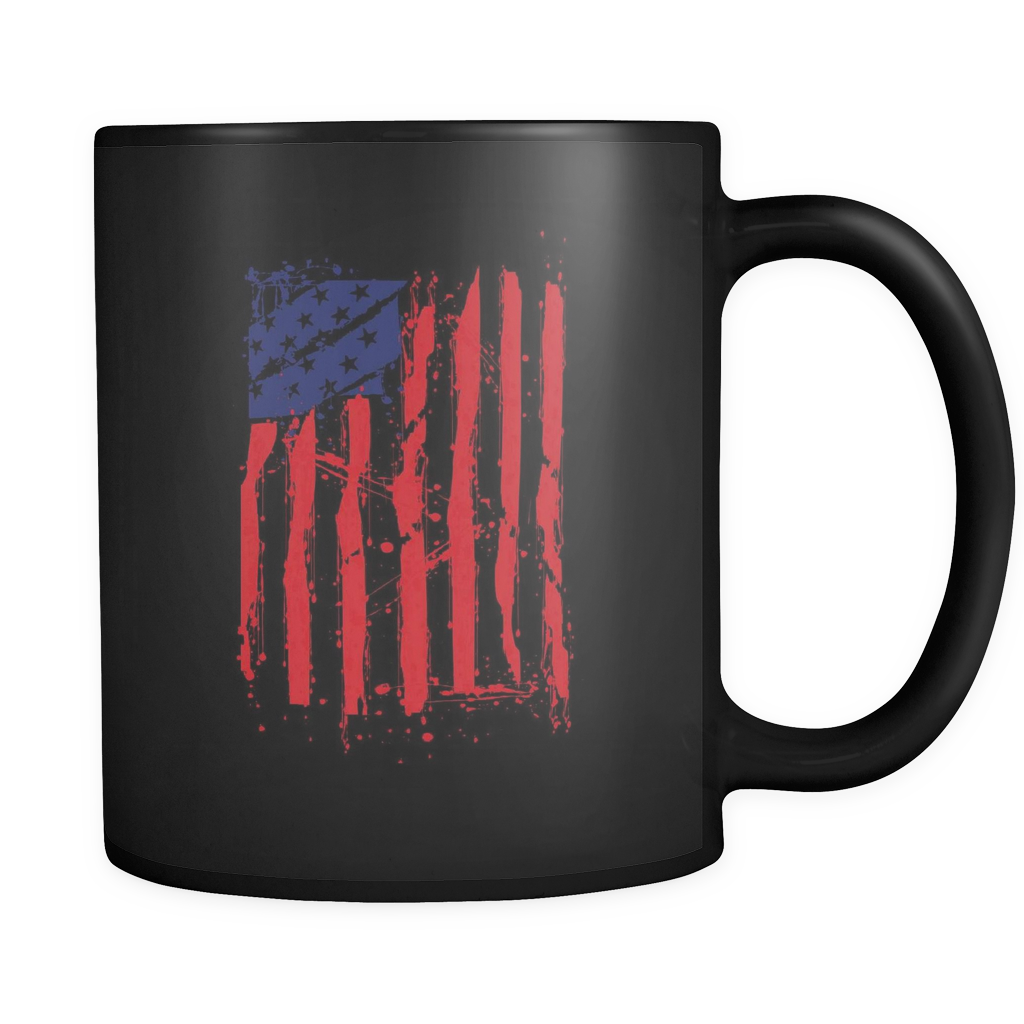Black Mug, American Flag Spray-paint Design - Bad Day Coffee Good Day Coffee (1024x1024), Png Download