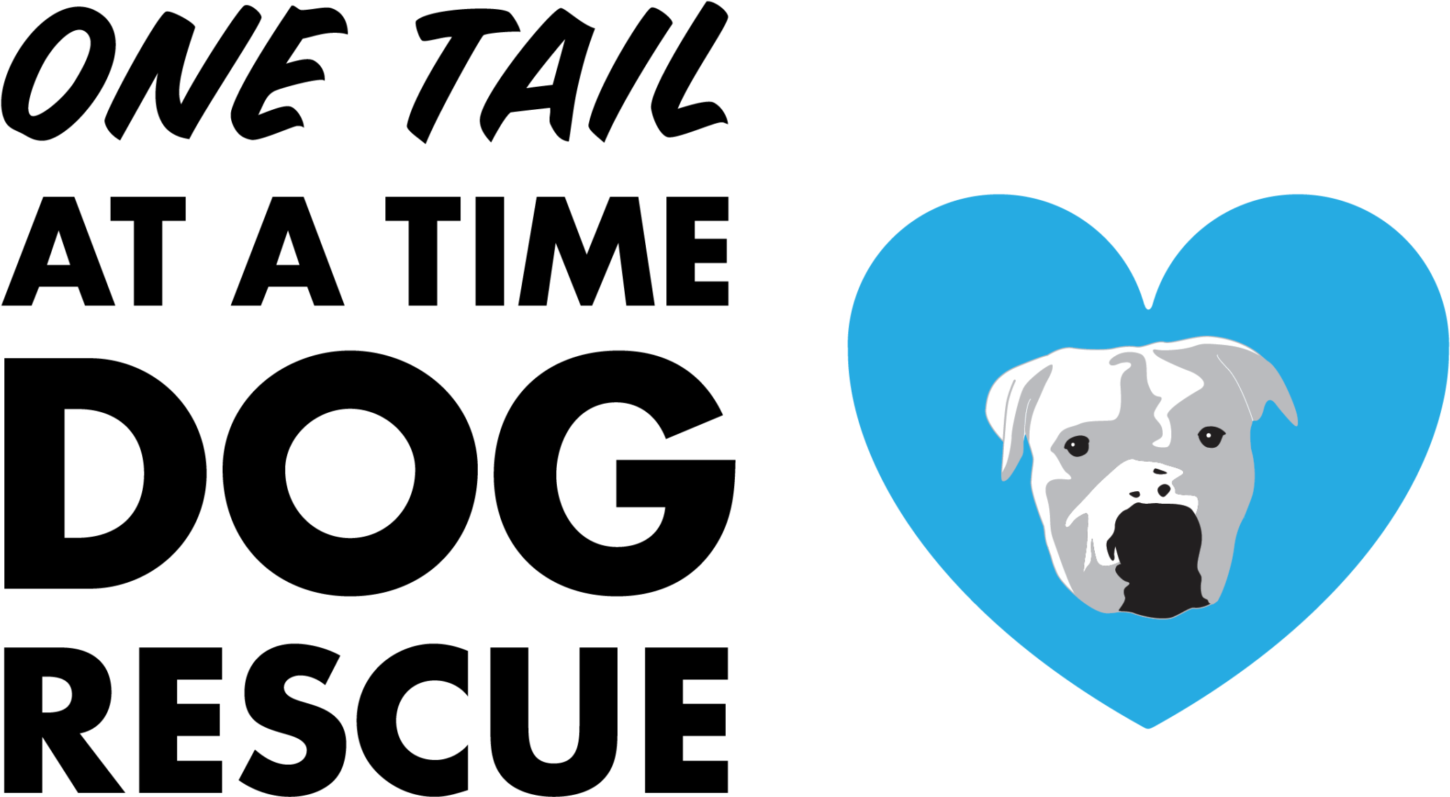 Otat Logo Heart Horizontal - One Tail At A Time Logo (2400x1300), Png Download