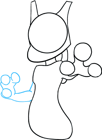 How To Draw Mewtwo - Drawing (680x678), Png Download