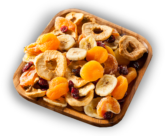 Mango - Dried Fruits In Trail Mix (592x477), Png Download