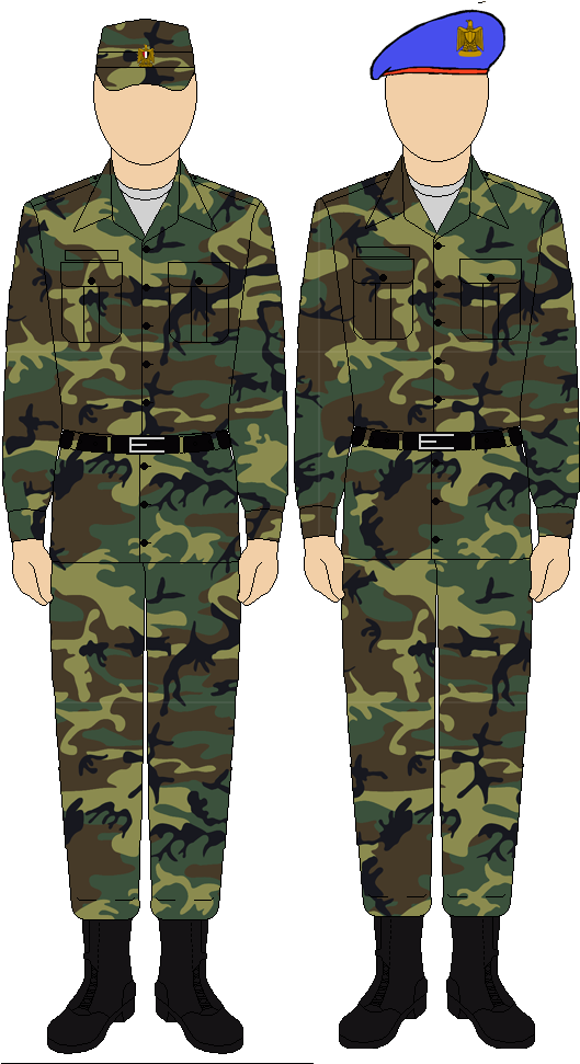 Egyptian Republican Guard Camo Uniform - زى الحرس الجمهورى المصرى (559x970), Png Download