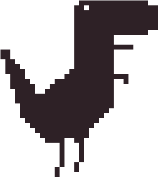 [ Img] - Google T Rex Png (350x410), Png Download