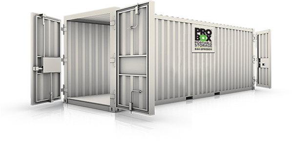 20' Storage Container With Doors On Both Ends - Shipping Container (606x444), Png Download