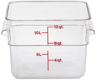 Cambro Square Food Storage Container Various Sizes - Cambro Camwear Polycarbonate Square Food Storage Container, (376x338), Png Download