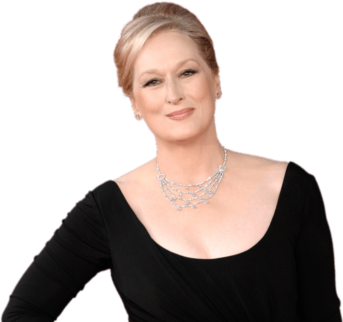 At The Movies - Meryl Streep Transparent (1000x666), Png Download
