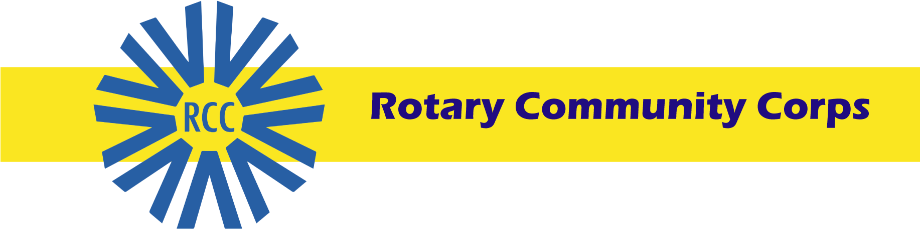 A Rotary Community Corps Is A Group Of Non-rotarians - Rotary Community Corps Logo (1833x464), Png Download