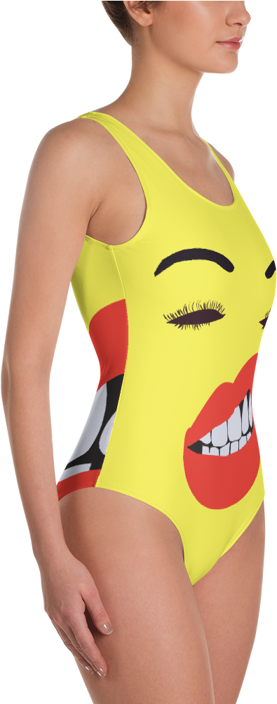 The Face Hello Yellow Swim (1000x1000), Png Download