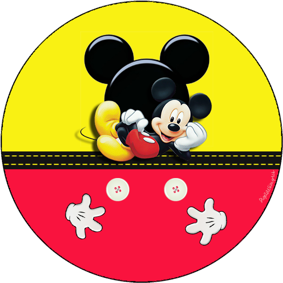 Convites Digitais Simples - Livrinho De Colorir Mickey (591x591), Png Download