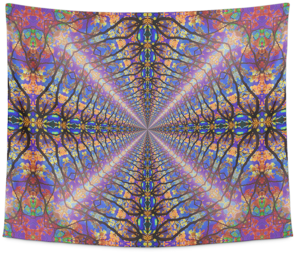 Color Tunnel Tapestry - Optical Illusion (1024x1024), Png Download