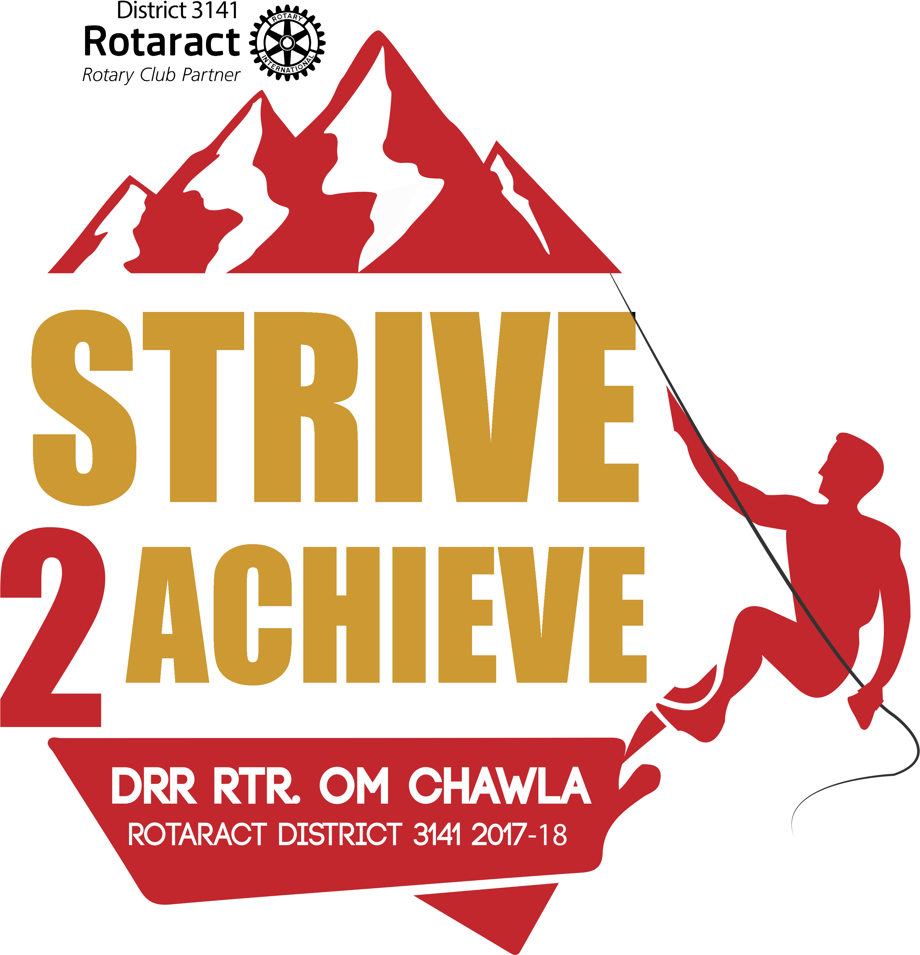 Rotaract District 3141 Theme - Strive To Achieve Rotaract (3528x3364), Png Download