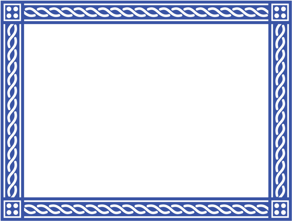 Blue Certificate Template Free Download Png (1024x791), Png Download