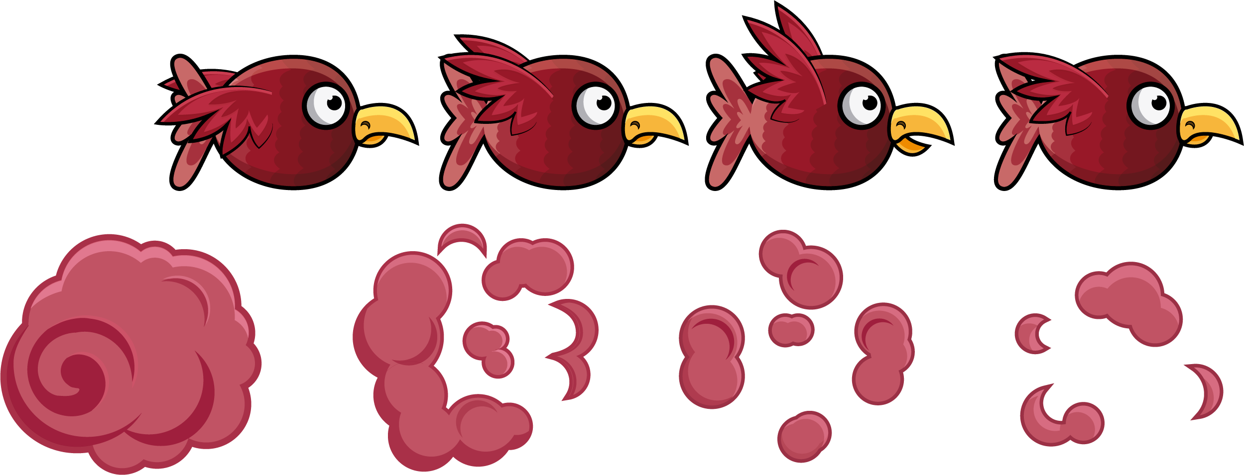 Download Preview Bird Animation Sheet Png Image With No Background Pngkey Com