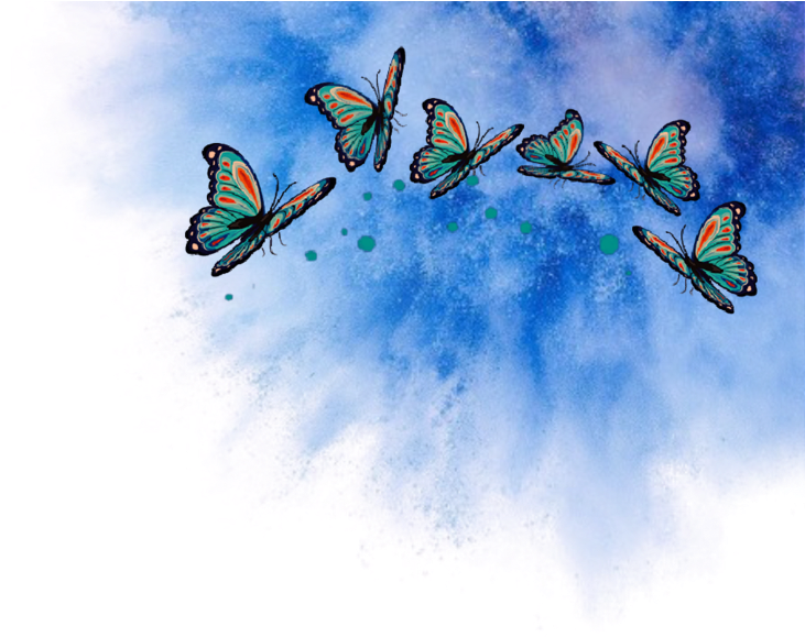 Png Butterflys Schmetterling Explosion Blau Wolke (1024x1024), Png Download