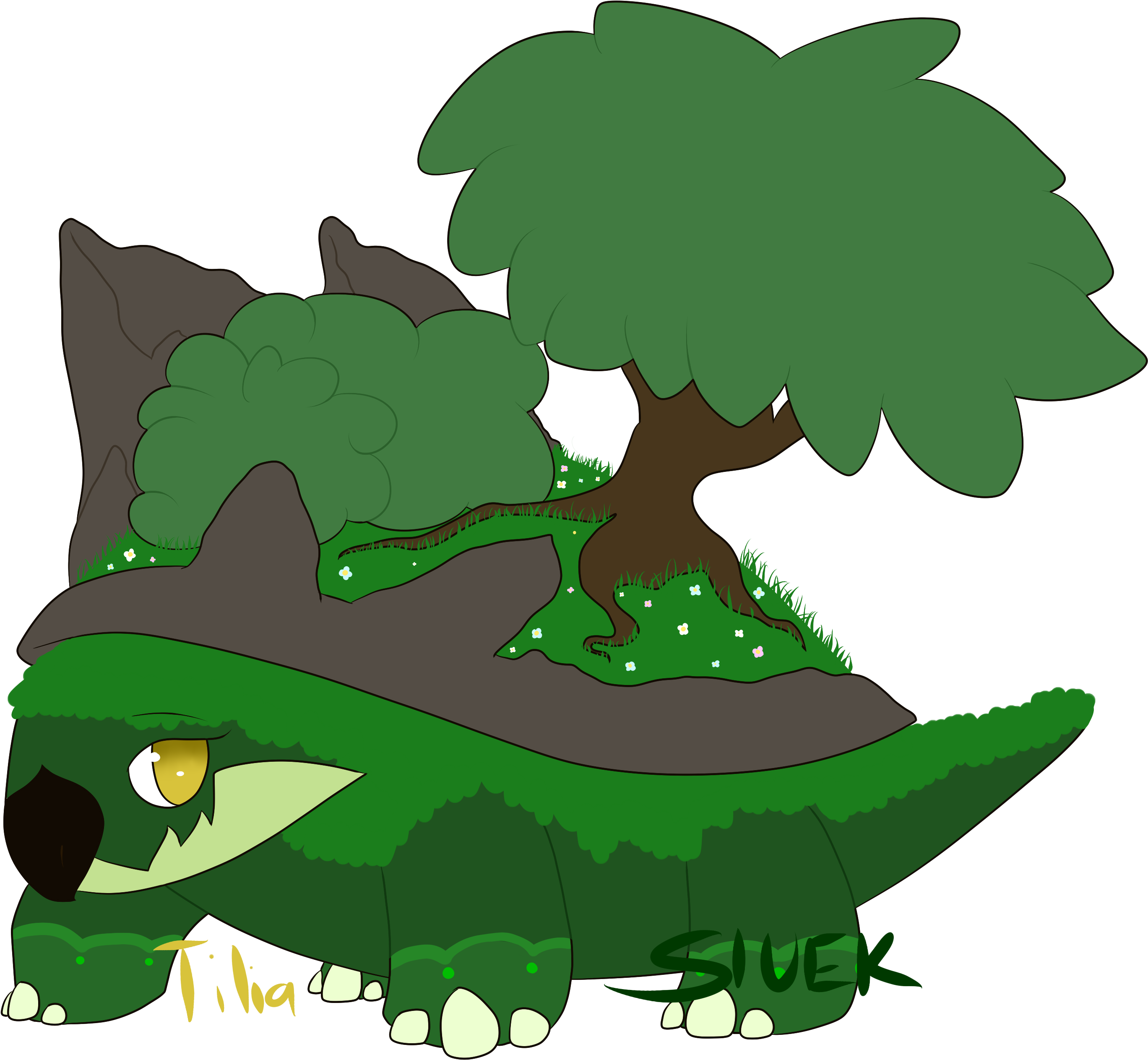 Torterra - Art (2828x2623), Png Download