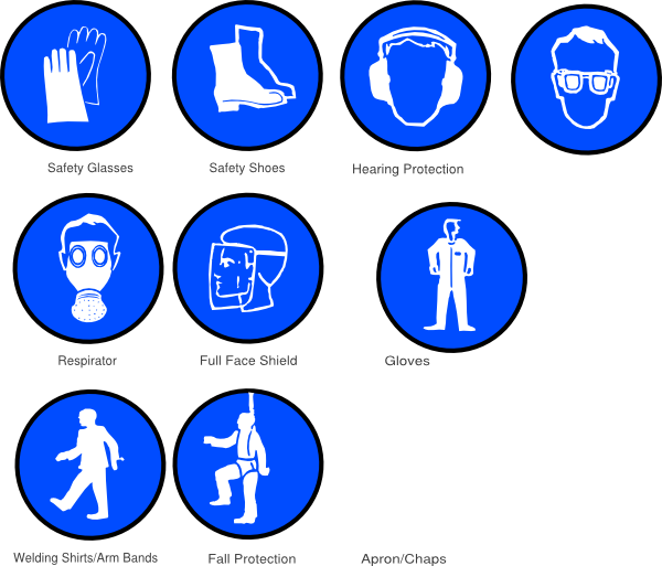 Ppe Symbols Clip Art N5 - Safety Sign Free Download (600x513), Png Download