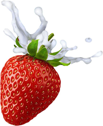 Strawberry Png Images - Клубника Со Сливками Пнг (408x500), Png Download