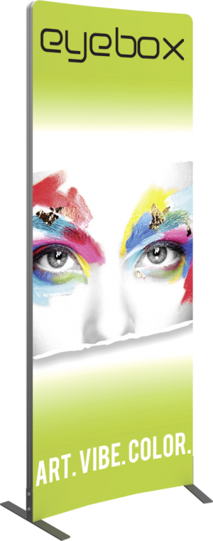 Vector Frame Curved 01 Fabric Banner Display (300x762), Png Download