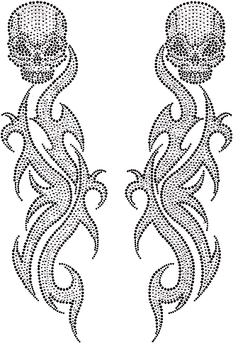 S101050 - Tribal Skulls - " - Skull (500x484), Png Download