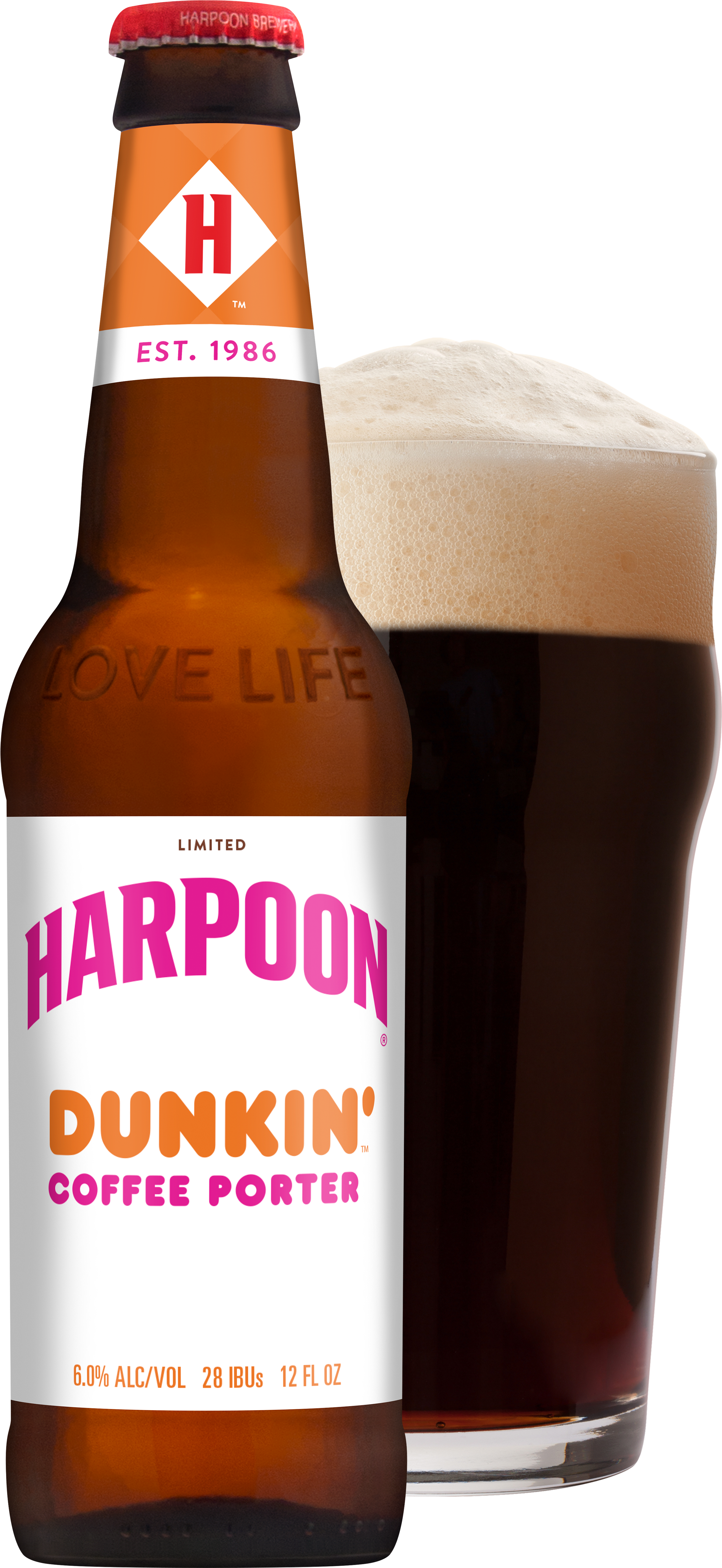 Harpoon Seasonal - Harpoon Dunkin Coffee Porter (2551x5436), Png Download