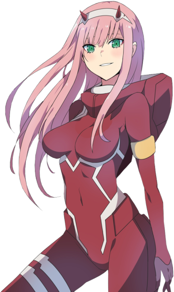 Demon Girl Zero Two - Darling In The Franxx Zero Two (400x594), Png Download