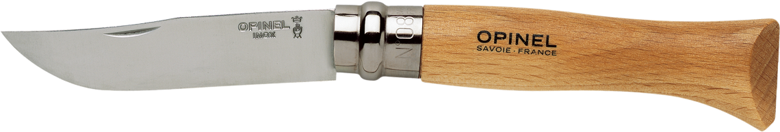 Opinel No - Opinel No. 8 (3-3/8") Stainless Steel Folding Knife (1200x560), Png Download