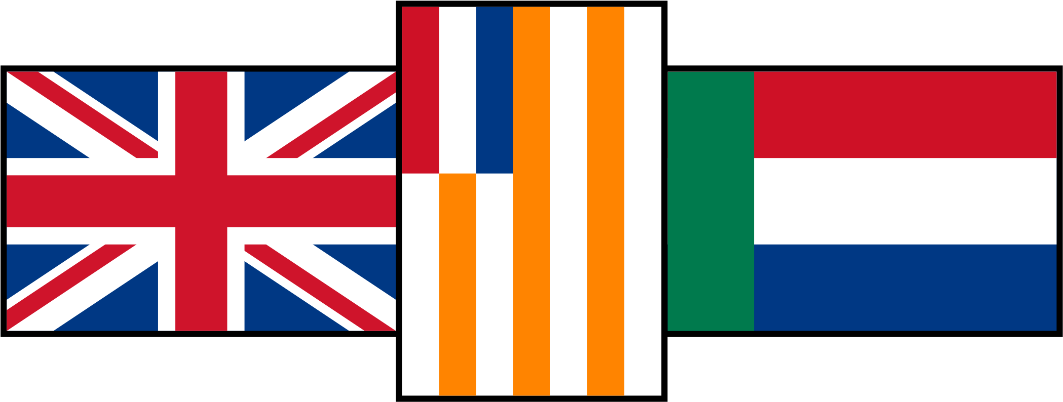 Flag Of South Africa 1928-1994, Small Flags - Pannier Market (2121x841), Png Download