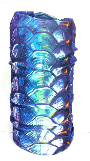 Tarpon Skinz' Upf Face Mask Bandana - Buff Uv Tarpon Scales (309x550), Png Download