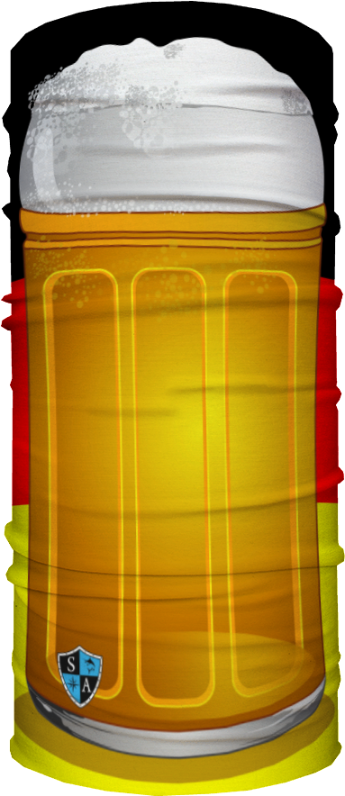 German Beer Flag Graphic Face Multi Function Bandana - Neck Gaiter (500x500), Png Download