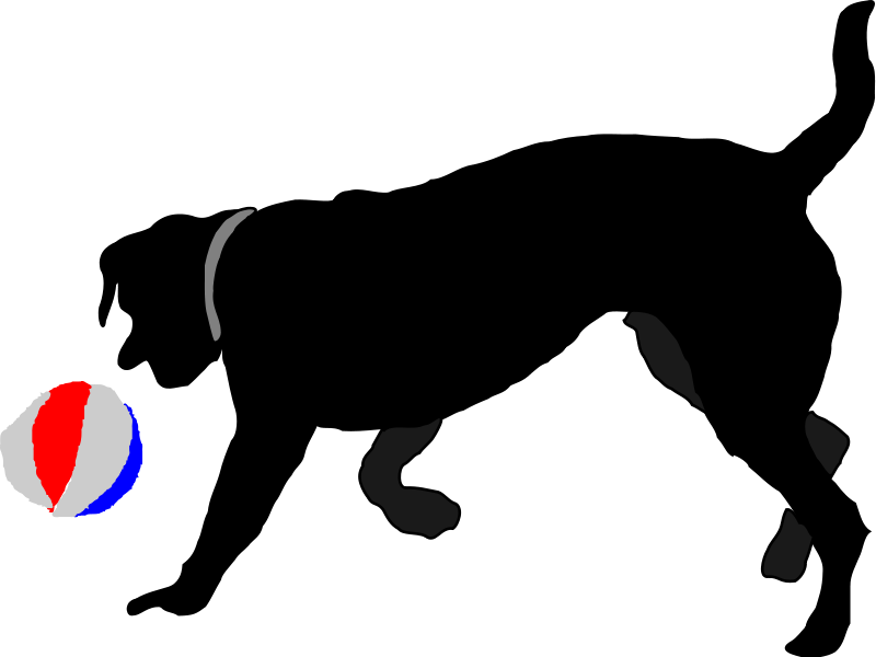 Dog - Dog Chasing Ball Clipart (600x450), Png Download