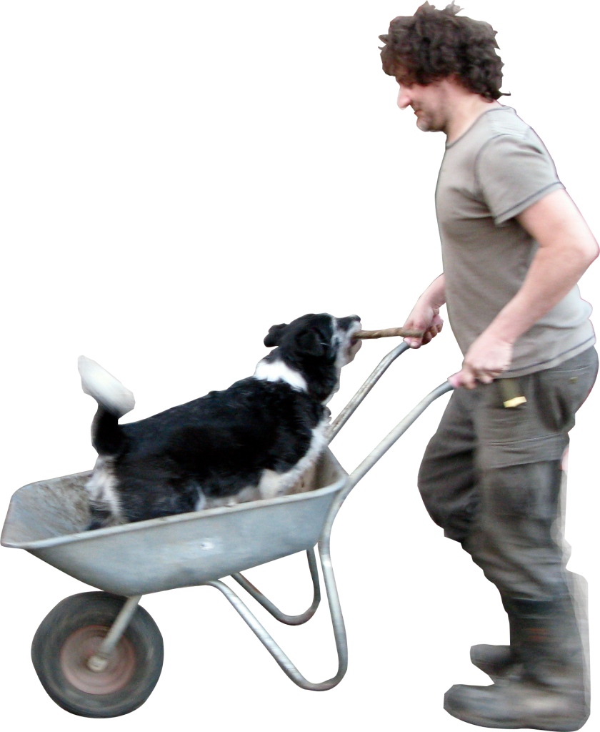 Wheelbarrow Dog Png Image - Drawing (840x1024), Png Download